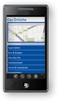 Das Örtliche Telefonbuch und Auskunft für Deutschland „Entdecke Deinen Ort“ mit dem Telefonbuch von Das Örtliche – nun auch optimiert für Windows Phone 8. Egal ob gewerblich oder privat, hier finden Sie alle Verzeichniseinträge Deutschlands in der gewohnt hohen Qualität.